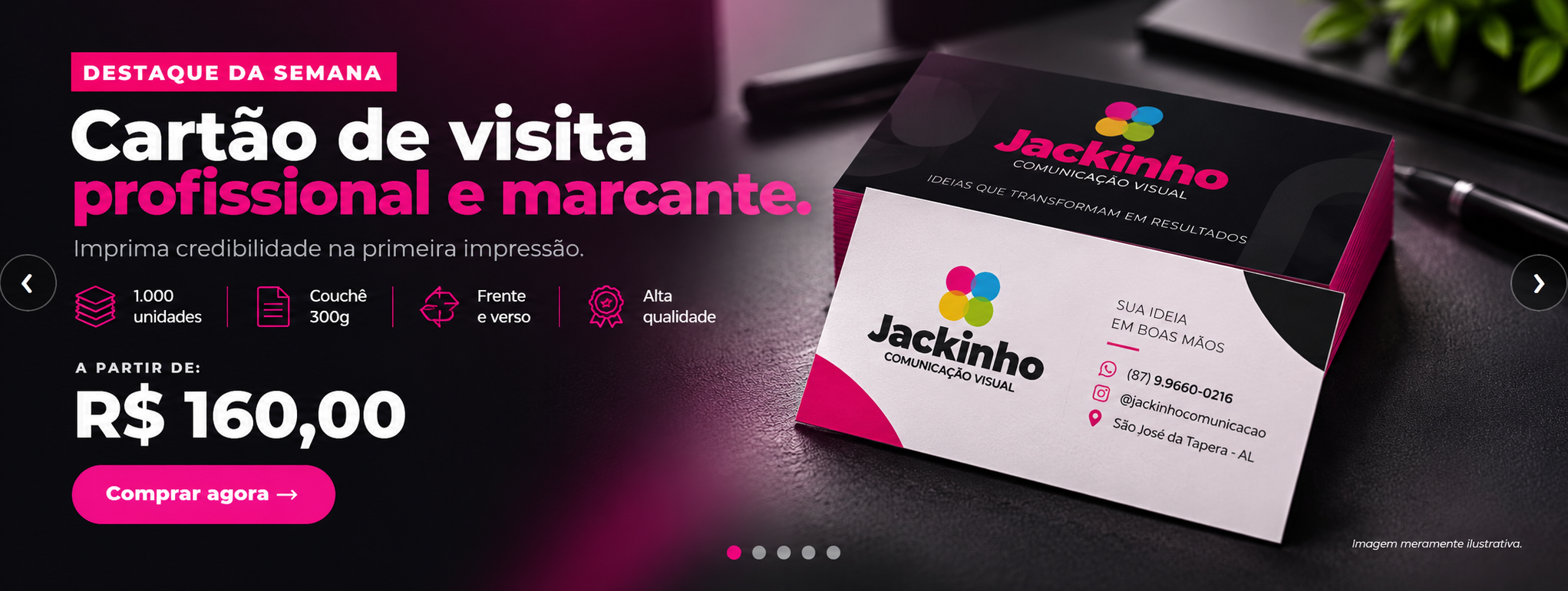 Cartão de visita profissional e marcante — imagem promocional
